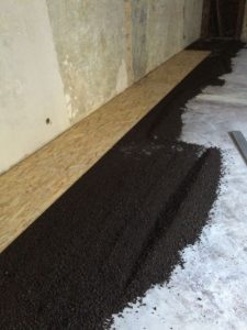 Vakpadló-parafa granulátum-osb-laminált padló fektetés